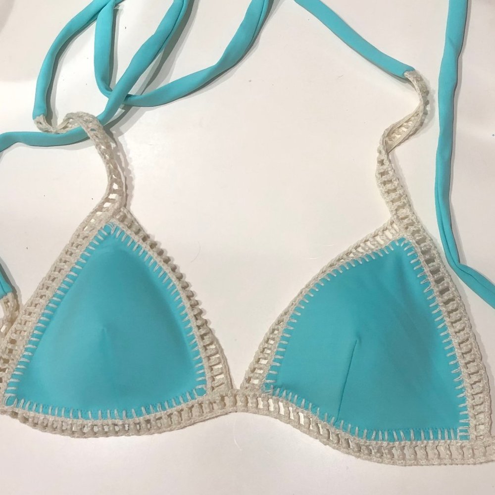 Victoria's Secret Crochet Triangle Bikini Top